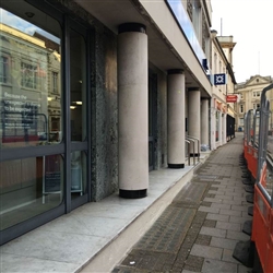 Pressure washing to frontage of RBS in Queen Street Ipswich